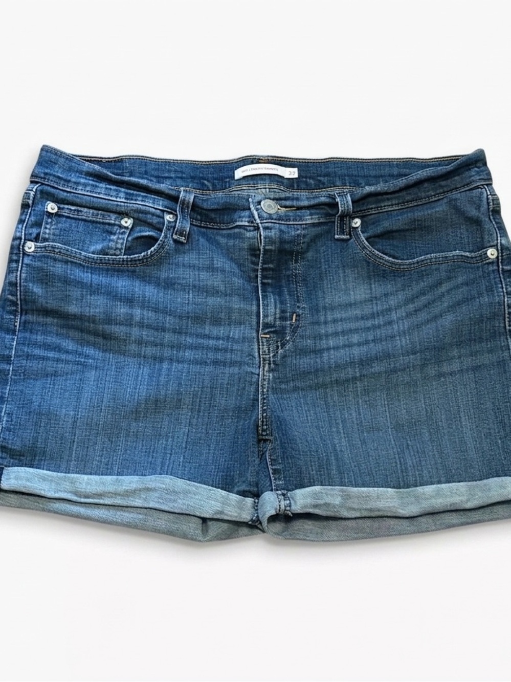 Levi's Mid-Rise Mid-Length Denim Shorts Size 32 Blue